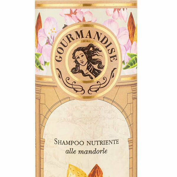 GOURMANDISE Шампунь для сухих и поврежденных волос питательный с протеинами миндаля, 200 мл