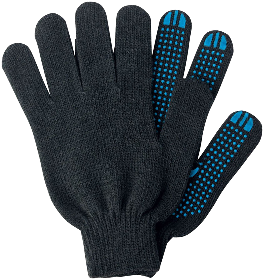 

Перчатки ЛЕНТА черные с ПВХ р-р 18/20, 3пары