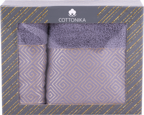 

Набор махровых полотенец Cottonika Пьемонт 50х70см и 70х120см, в ассортименте