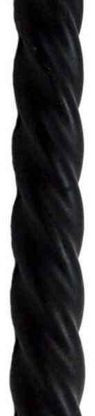 Свеча парафиновая Evis барокко черная, 240 мм