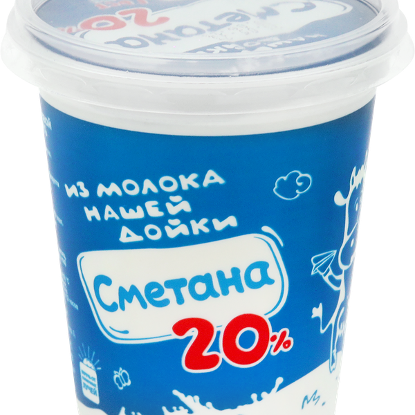 Сметана НАШЕЙ ДОЙКИ 20%, без змж, 300г