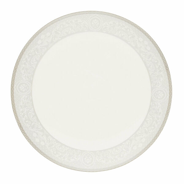 Набор закусочных тарелок Gipfel Annet 42786 20 см 4 предмета маренго-клер/белый узор/серебристый