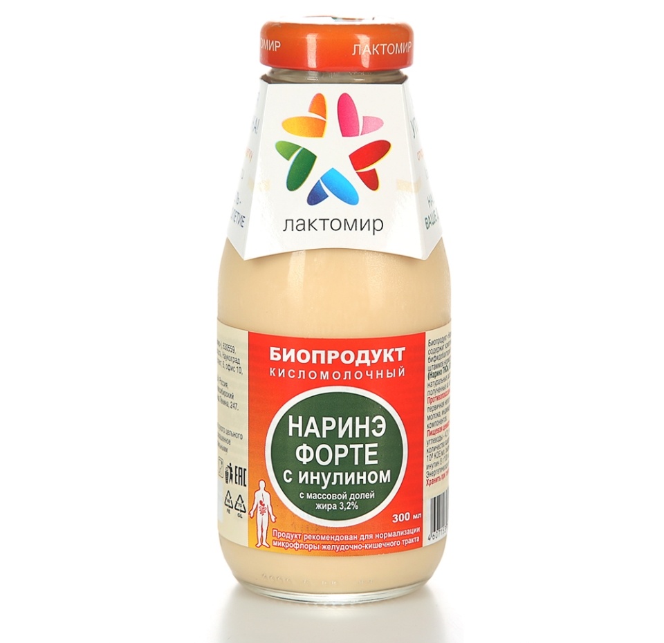 

Кисломолочный продукт Лактомир Наринэ-Фортэ 3,2% с инулином