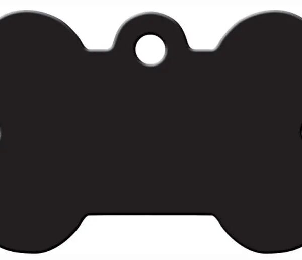 Адресник Жетон Косточка малая черная 2.7х1.2 см