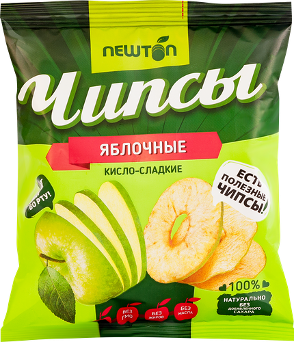 Чипсы яблочные Newton кисло-сладкие, 25 г