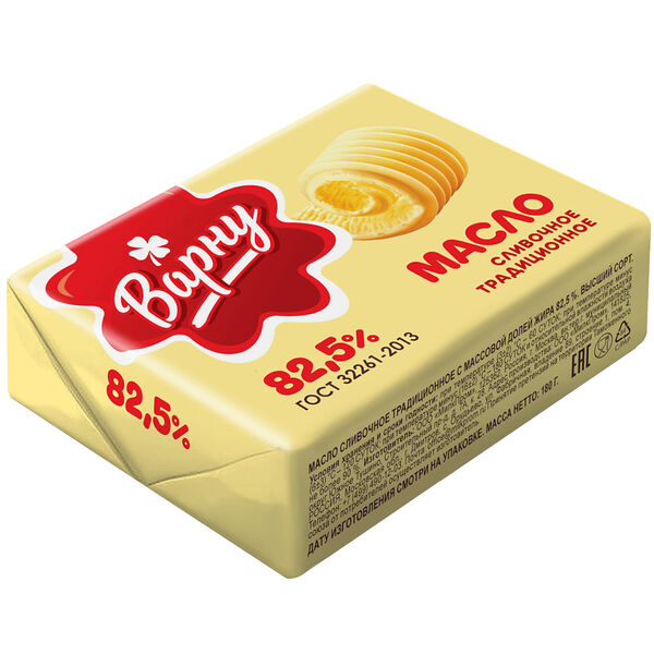 Масло Сливочное Варну Традиционное 82% 