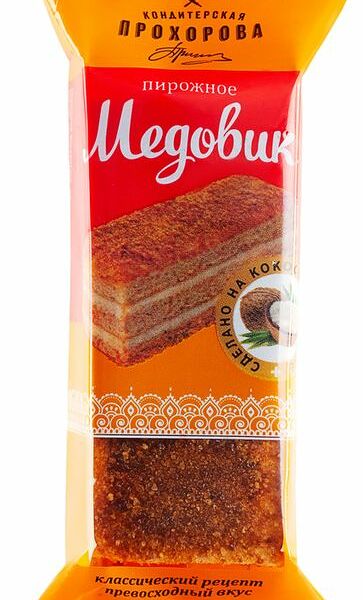 Пирожное Кондитерская Прохорова Медовик бисквитное 60г
