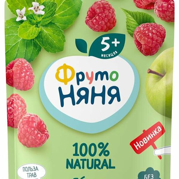 Пюре ФрутоНяня яблоко-малина-мелисса