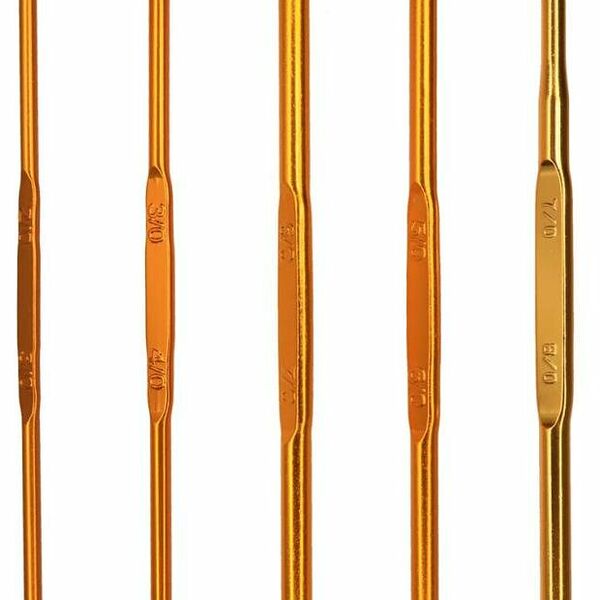 Крючок для вязания двухсторонний Дамское счастье, 5 шт