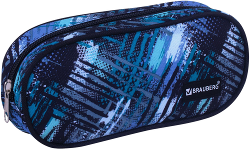 

Пенал-косметичка BRAUBERG Lines овальный, полиэстер, 22х9х5см, Арт. 229273