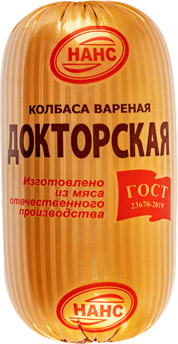 Колбаса вареная НАНС Докторская, категория А, 500г