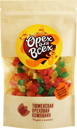 

Цукаты ОРЕХ ДЛЯ ВСЕХ Ассорти, кубики, 200г