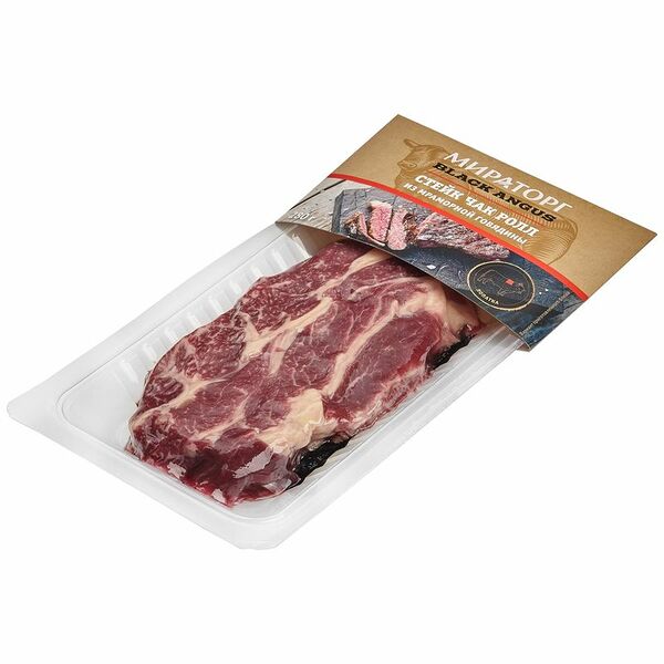 Стейк из мраморной говядины Мираторг Чак Ролл без кости категория А охлаждённый 280г