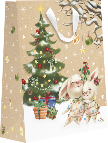 

Пакет подарочный Magic, крафт, 32х26,5х12,5см Арт. KL, в ассортименте