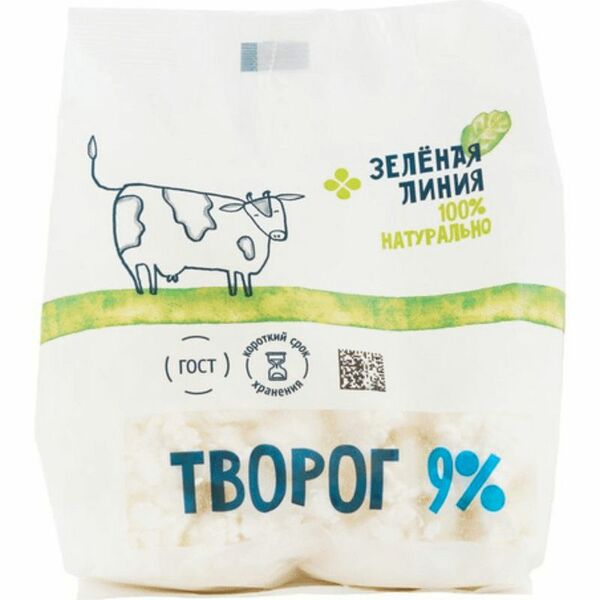 Творог 9% Зелёная Линия, 300г