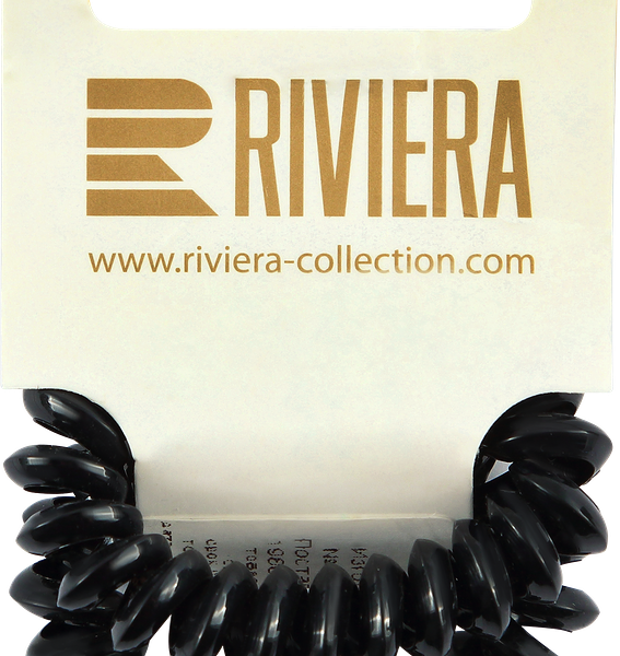 Резинки для волос RIVIERA пружинка средняя, темные в ассортименте, Арт. 44021, 2шт