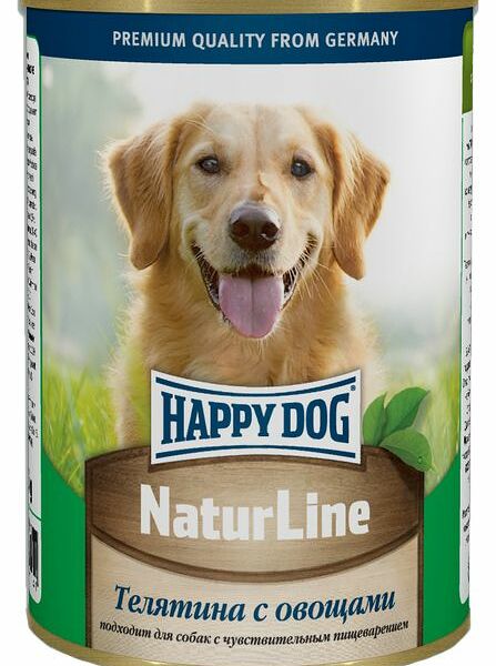 Корм для собак Happy Dog Телятина с овощами 410 г