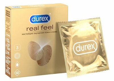 Презервативы Durex Настоящее Чувство (Real Feel) 3 шт.