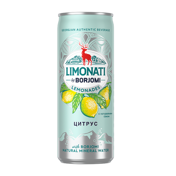 Напиток Borjomi Лимонад со вкусом цитруса газированный,330 мл