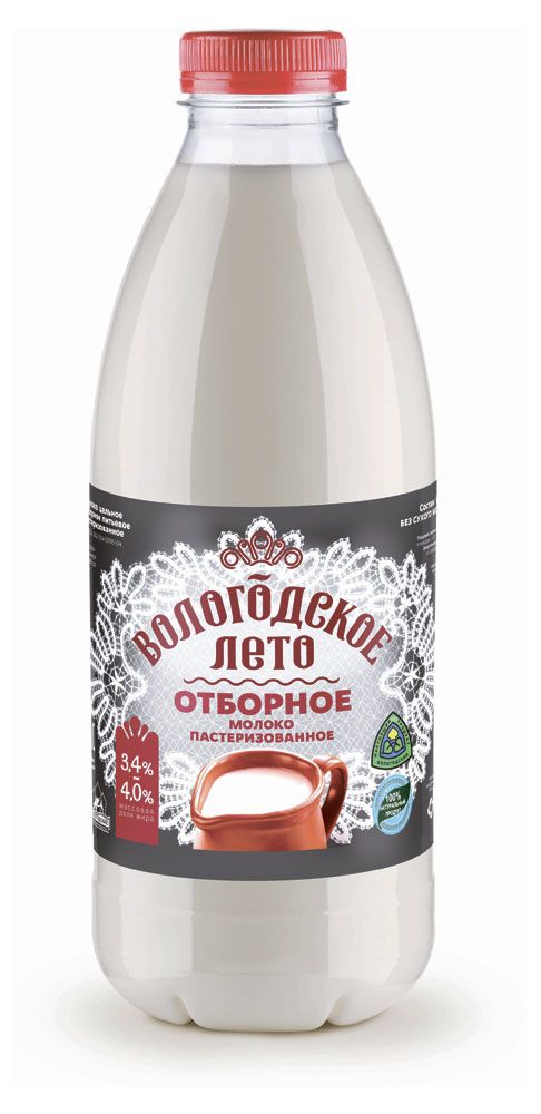 

Молоко Вологодское лето Отборное пастеризованное 4% 930 мл