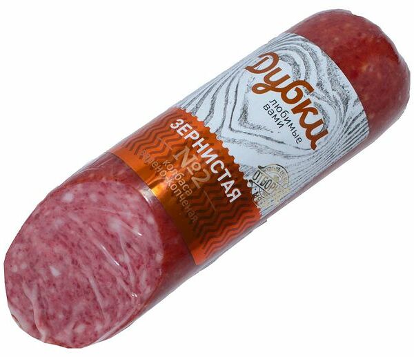 Колбаса варено-копченая Дубки Зернистая 300г