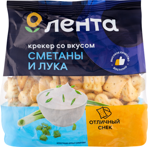 

Крекер ЛЕНТА со вкусом сметаны и лука, 200г