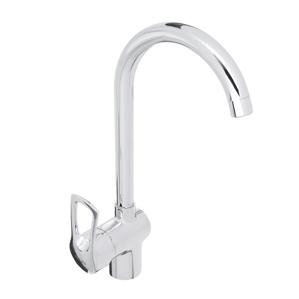 Rain смеситель для кухни атриа, высокий излив, картридж 40мм, латунь, хром