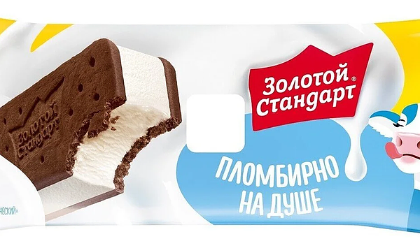 Мороженое пломбир Золотой Стандарт Сэндвич 69г
