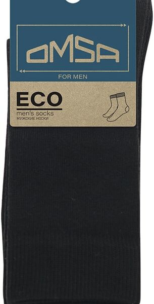 Носки мужские Omsa Eco 403 гладь Nero Черный Размер 42-44