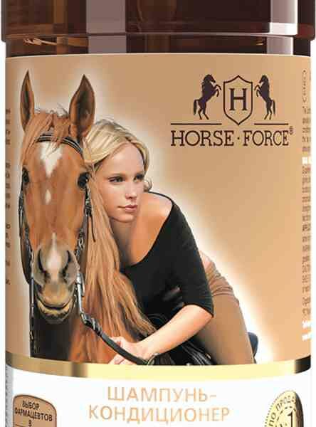 Шампунь-кондиционер Лошадиная сила 500 мл коллагеном + ланолин