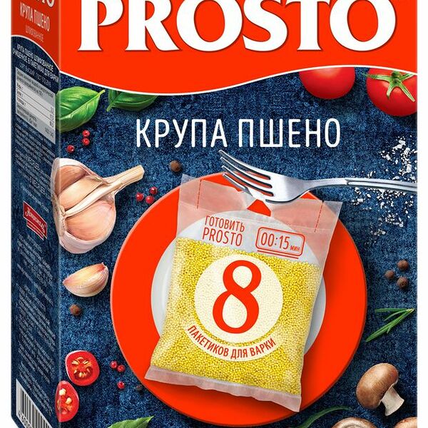 Пшено Prosto в варочных пакетиках 8 шт. х 62,5 г