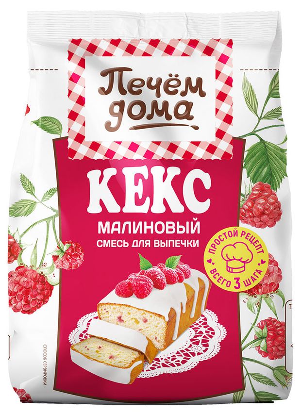 

Смесь для выпечки Печём дома Кекс Малиновый 300 г