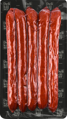 

Колбаски Delikaiser Охотничьи полукопченые 250 г