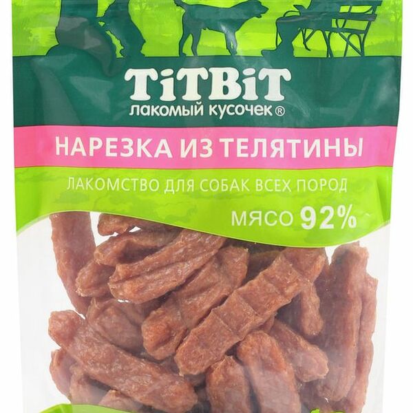 Лакомство для собак Titbit нарезка из телятины 300 г