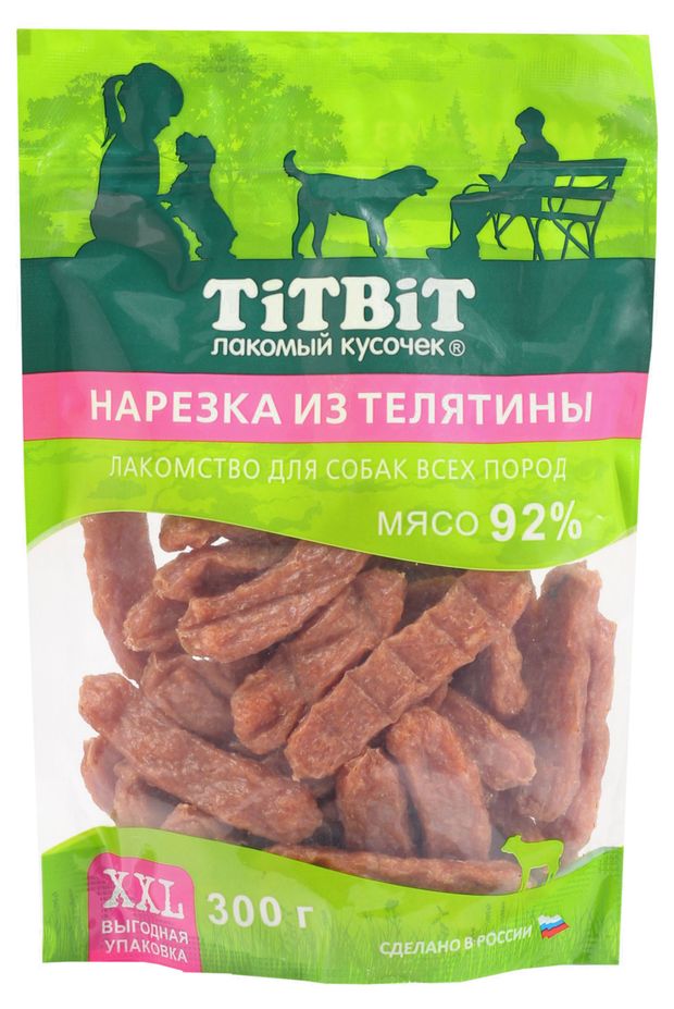 

Лакомство для собак Titbit нарезка из телятины 300 г
