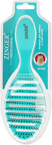 Расческа Zinger массажная для мокрых и сухих волос, 21.5 см