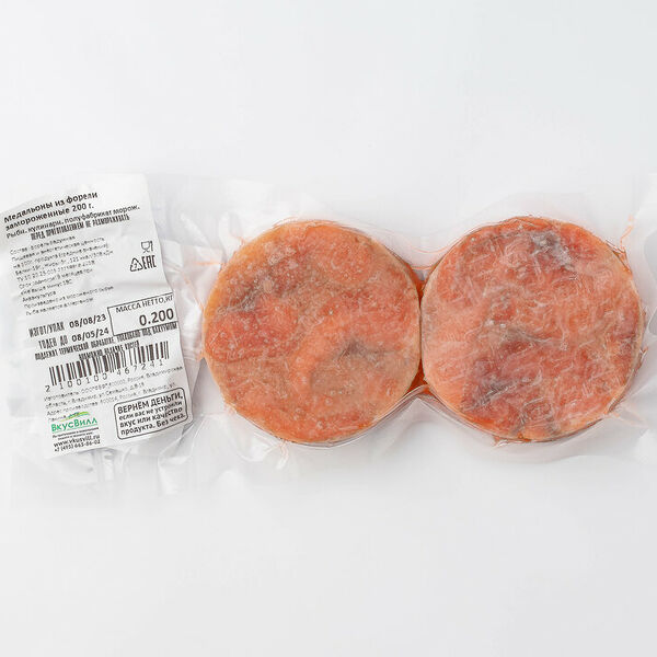 Медальоны из форели замороженные, 200 г(Продукт замороженный)