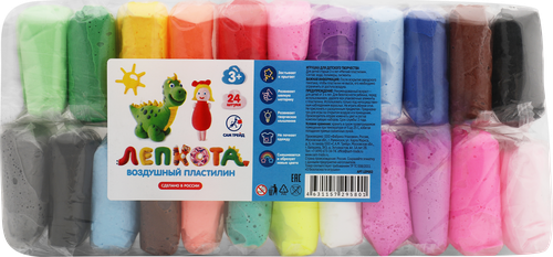 

Пластилин Лепкота Воздушный 24 брикета