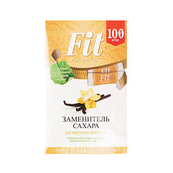 Заменитель сахара FitParad со вкусом ванили, 100 пакетиков