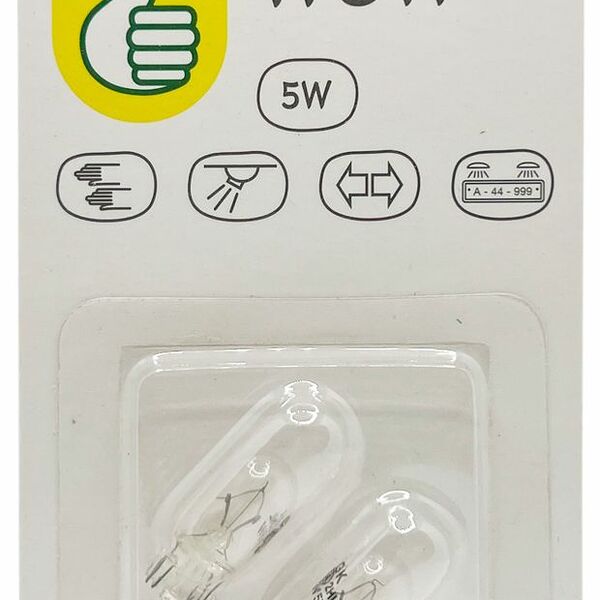 Лампа автомобильная W5W 12V 2 шт ТМ Auchan (Ашан)