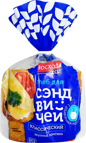 Хлеб ВОСХОД для тостов пшеничный формовой нарезка 300г