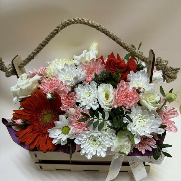 Ящик с цветами