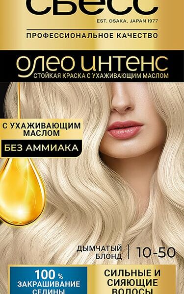 Крем-краска для волос Сьесс Олео Интенс без аммиака 10-50 Дымчатый блонд 115мл