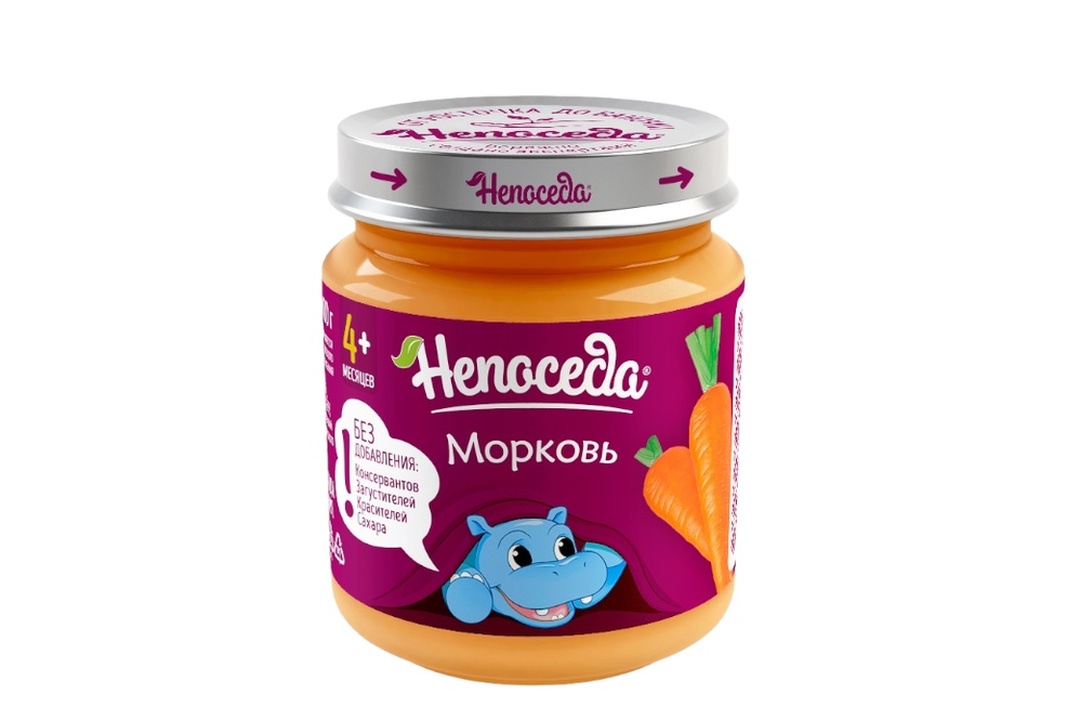 

Пюре овощное Непоседа морковь без сахара с 4 месяцев 95г