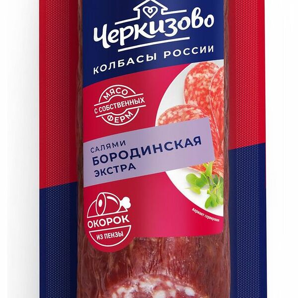 Колбаса сырокопченая Черкизово Бородинская экстра 200 г