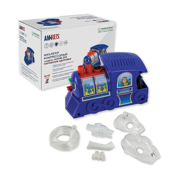 Ингалятор компрессорный Amrus AMNB-502 Паровозик здоровья