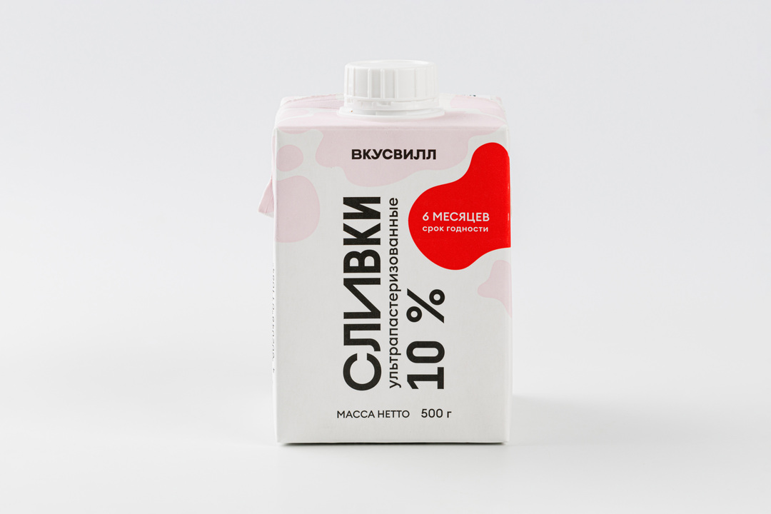 

Сливки ультрапастеризованные 10%, 500 г