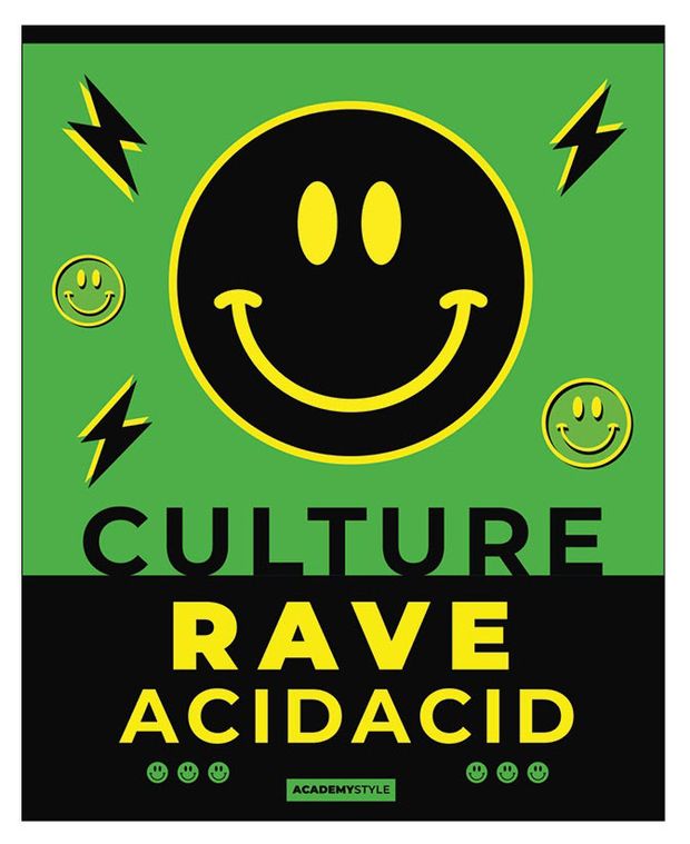 

Тетрадь ACADEMY STYLE Кислотные смайлы, А5 48 листов в клетку на скрепке, в ассортименте