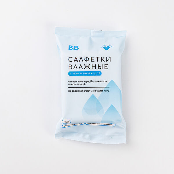 Салфетки влажные с термальной водой, 15 шт