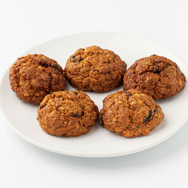 Печенье овсяное с яблоком, изюмом, грецким орехом